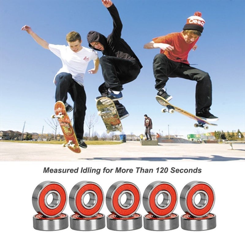 JDYYICZ محامل لوح التزلج JDYYICZ ABEC-9 608-RS محامل تزلج داخلية متميزة (عبوة من 8) - Image 4